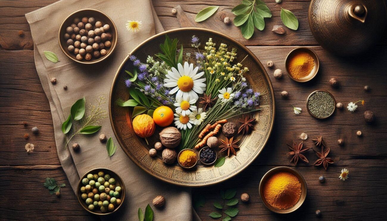 False daisy, Waterhyssop, gooseberry, turmeric, Ashwagandha, Triphala, Vetiver, bhringraj, brahmi